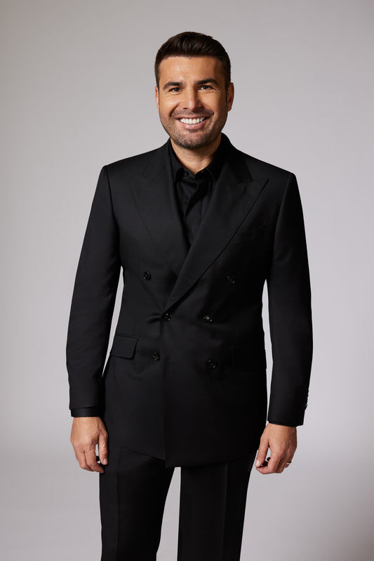 All Black Tuxedo Zegna Double Breasted