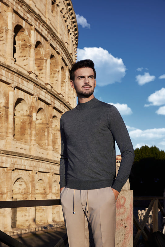 Pulover Merino Sage Elegance - BALDASSARE