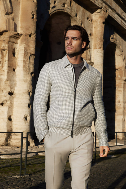 Bluzon din lână și mătase Ermenegildo Zegna - MORVIANI