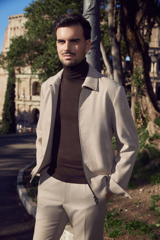 Bluzon Loro Piana Beige Cashmere - MONTAVIO