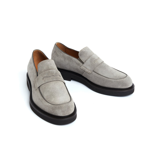 Chunky Penny Loafers din Piele Întoarsă Gr