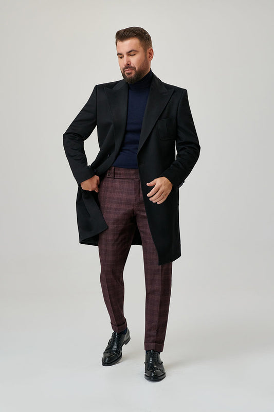 Palton negru Loro Piana cașmir 100% - LANDO