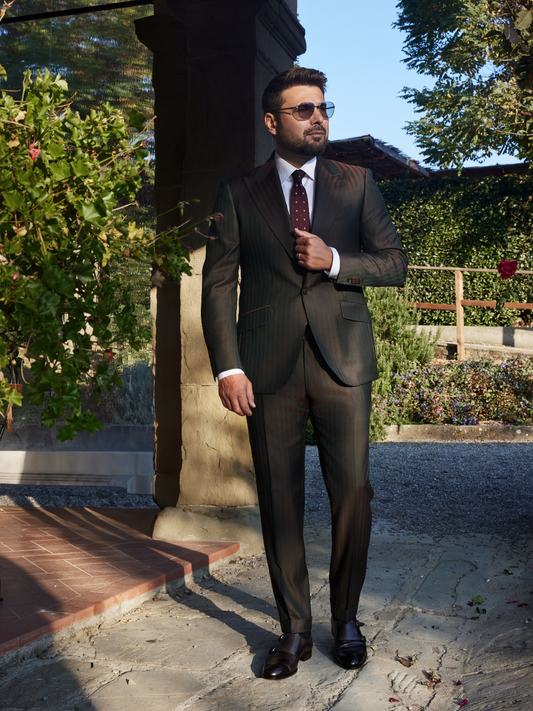 Costum self-stripe Lână și Mătase