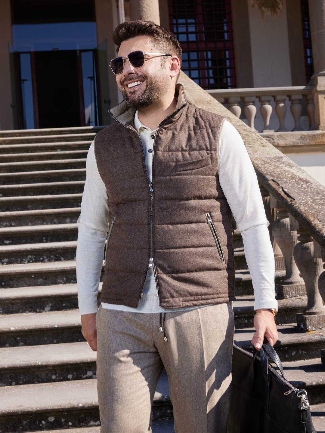 Vestă Matlasată din Flanelă de Lână