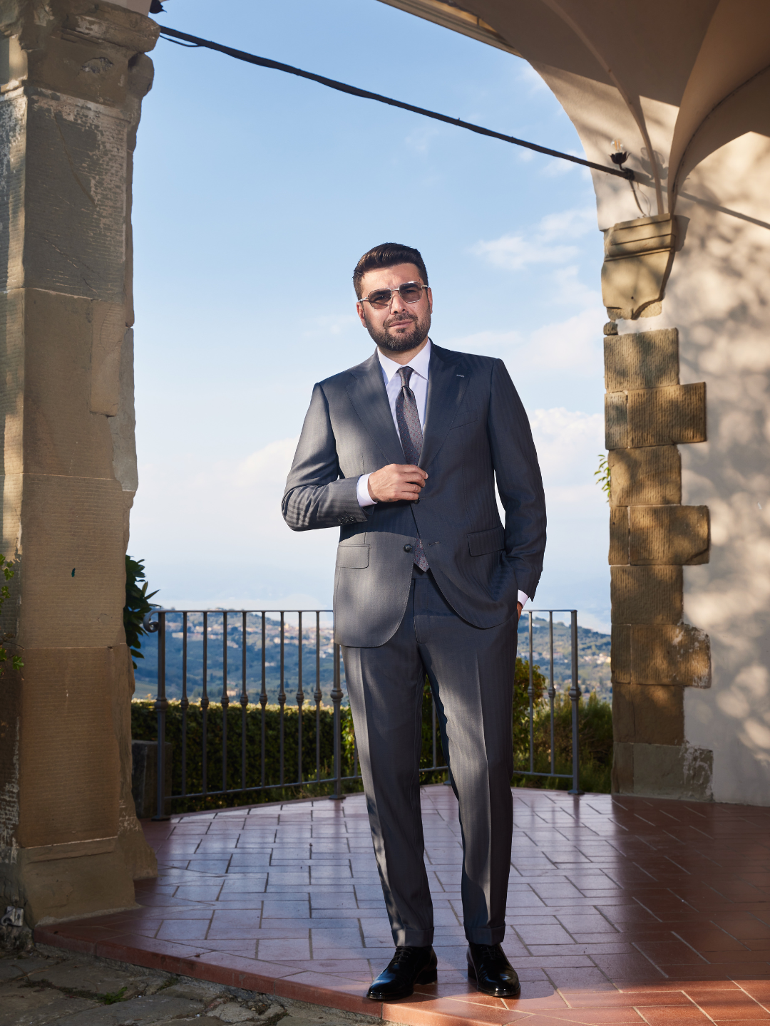 Extrafine Wool Self-Stripe