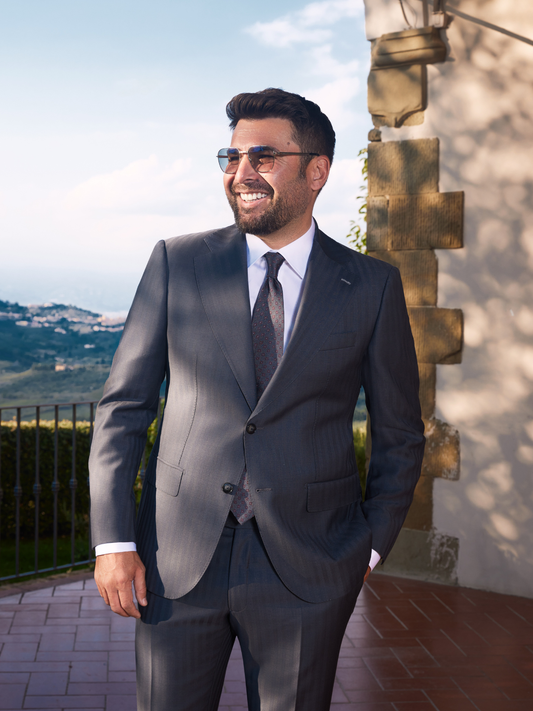 Extrafine Wool Self-Stripe