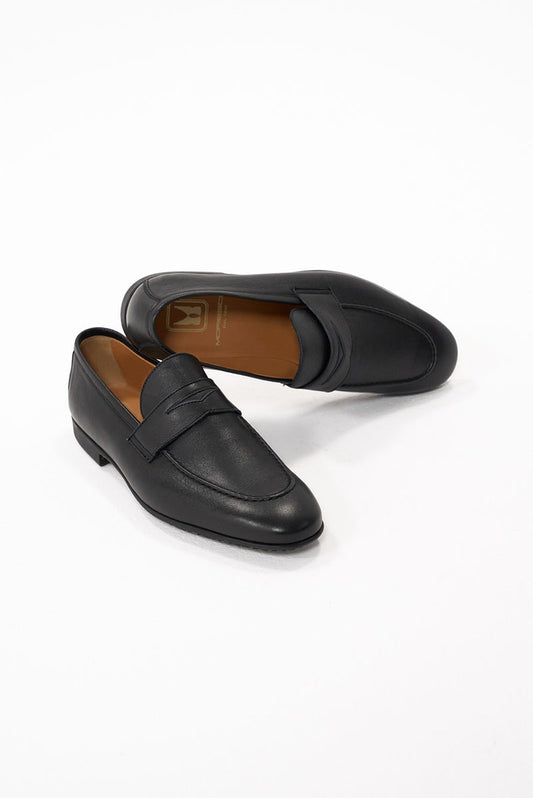 Belgian Penny Loafers culoare neagră lucioși - Alex