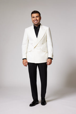 Black & White Tuxedo Zegna Double Breasted