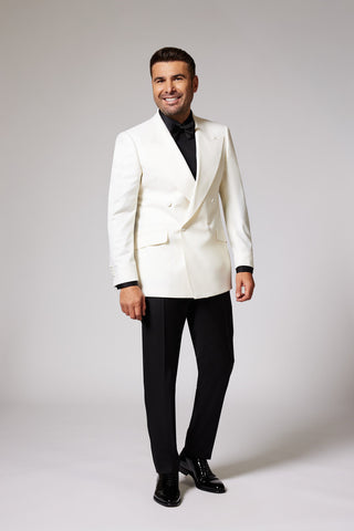 Black & White Tuxedo Zegna Double Breasted