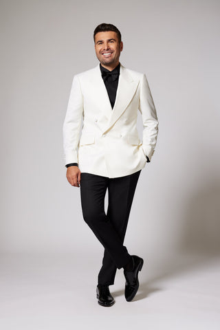 Black & White Tuxedo Zegna Double Breasted