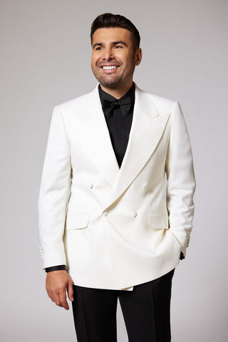 Black & White Tuxedo Zegna Double Breasted