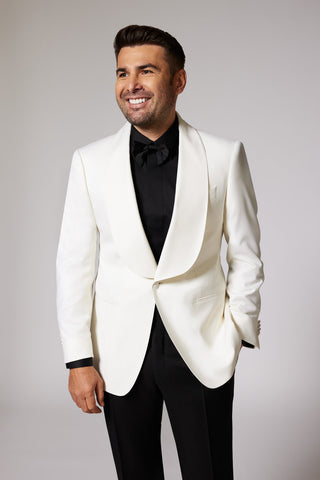 Black & White Tuxedo Zegna White Lapel