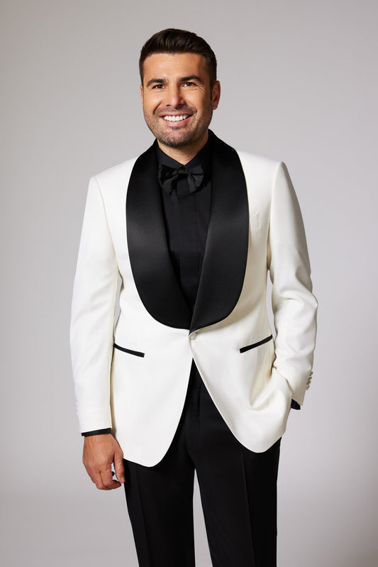 Black & White Tuxedo Zegna Black Lapel