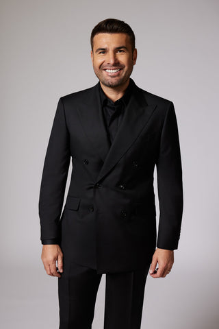 All Black Tuxedo Zegna Double Breasted