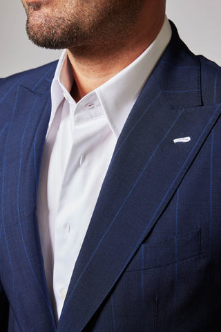 Casual Pinstripe Navy Zegna