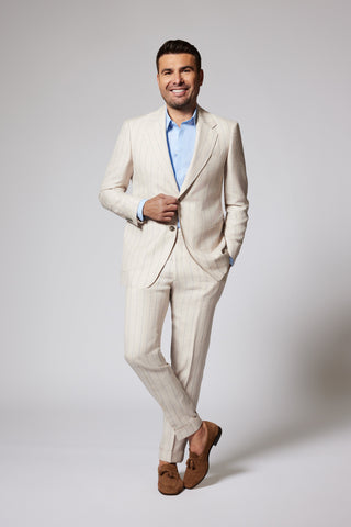 Casual Pinstripe Beige Zegna