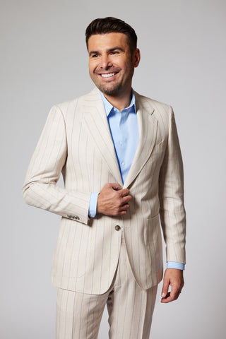 Casual Pinstripe Beige Zegna