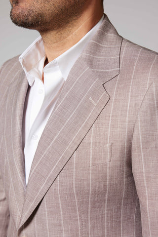 Casual Beige Taupe Zegna Linen