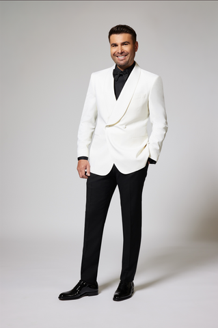 Black & White Tuxedo Shawl Cerruti