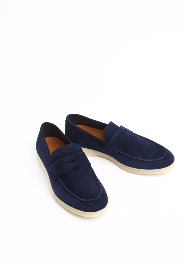 Penny Loafers Navy Suede