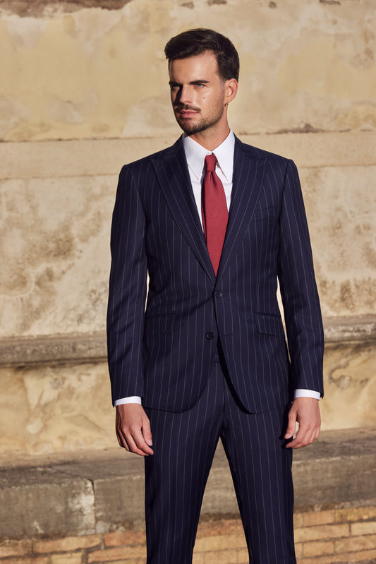 Costum Business Zegna Single-Breasted Marricone