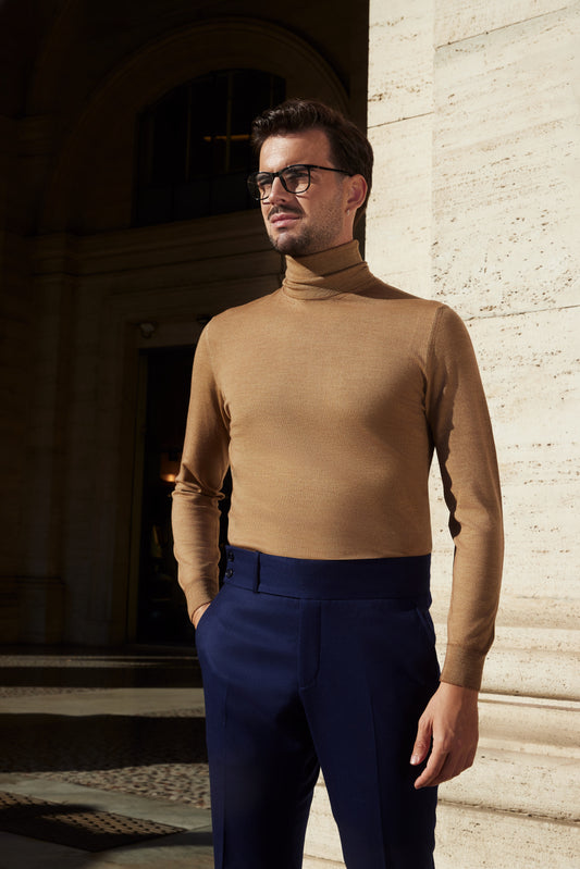 Merino Camel Turtleneck Dolce Vita