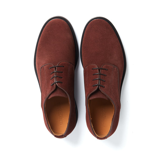 Light Brown Suede Chunky Derby Shoes