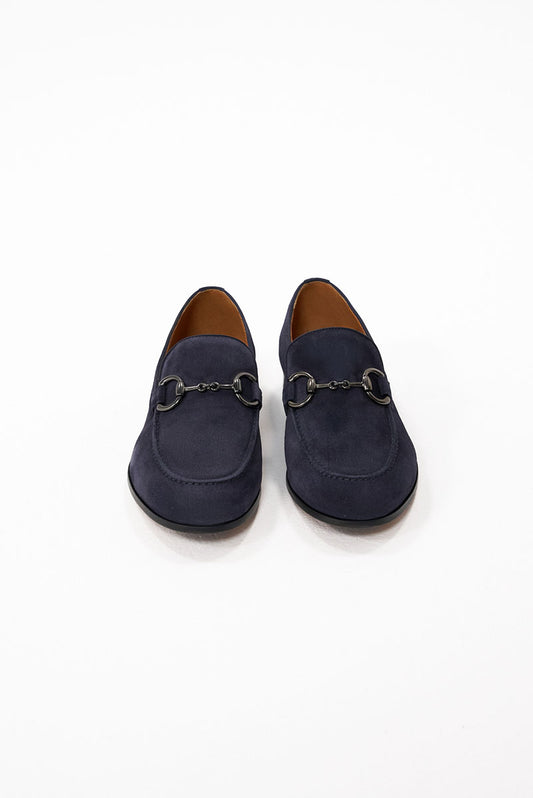 Pantofi HORSEBIT LOAFERS belgian bleumarin suede – piele întoarsă - Michael