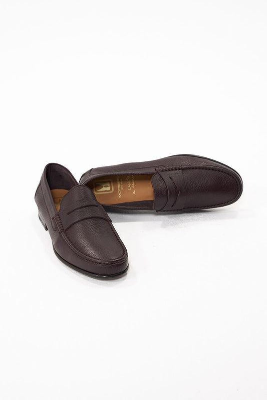 PENNY LOAFERS - full grain maro închis - GABRIEL