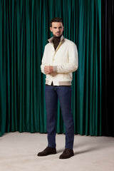 Blouson Loro Piana Cashmere Ivory Elegance