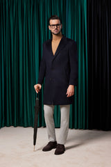 Timeless Dark Navy Loro Piana Cashmere Coat