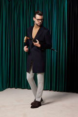 Timeless Dark Navy Loro Piana Cashmere Coat
