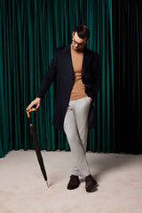 Timeless Dark Navy Loro Piana Cashmere Coat