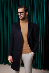 Timeless Dark Navy Loro Piana Cashmere Coat