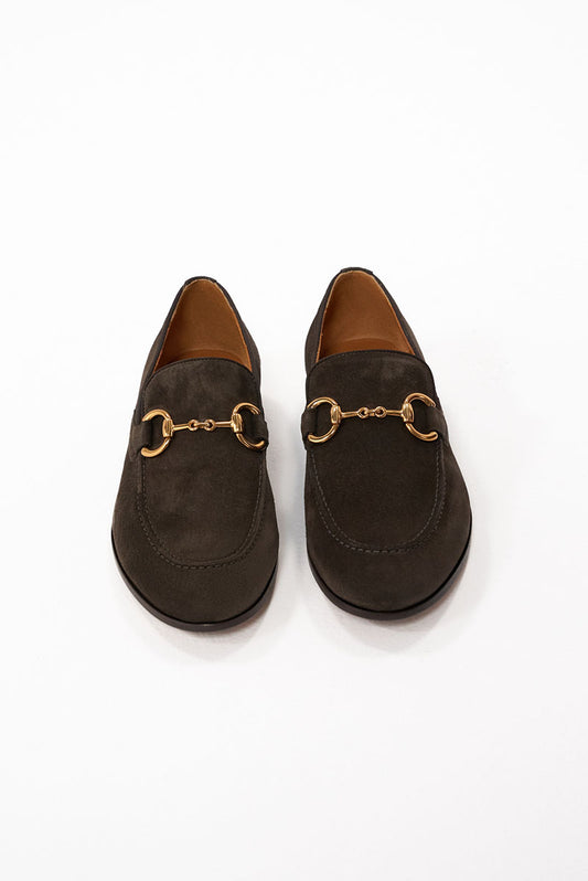 Pantofi HORSEBIT LOAFERS belgian maro suede (piele întoarsă) - Leo