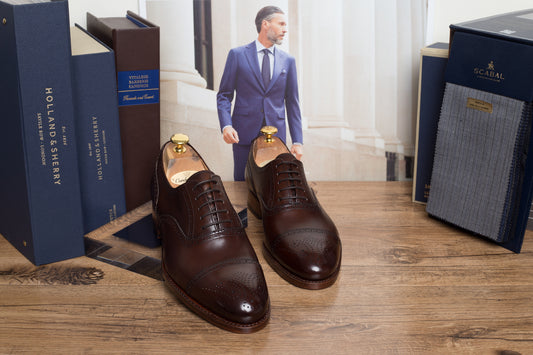 Pantofii bărbătești Oxford Half Brogue