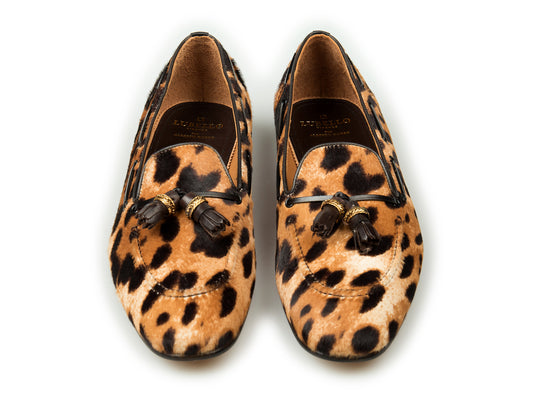 Tassel Loafers Animal Print