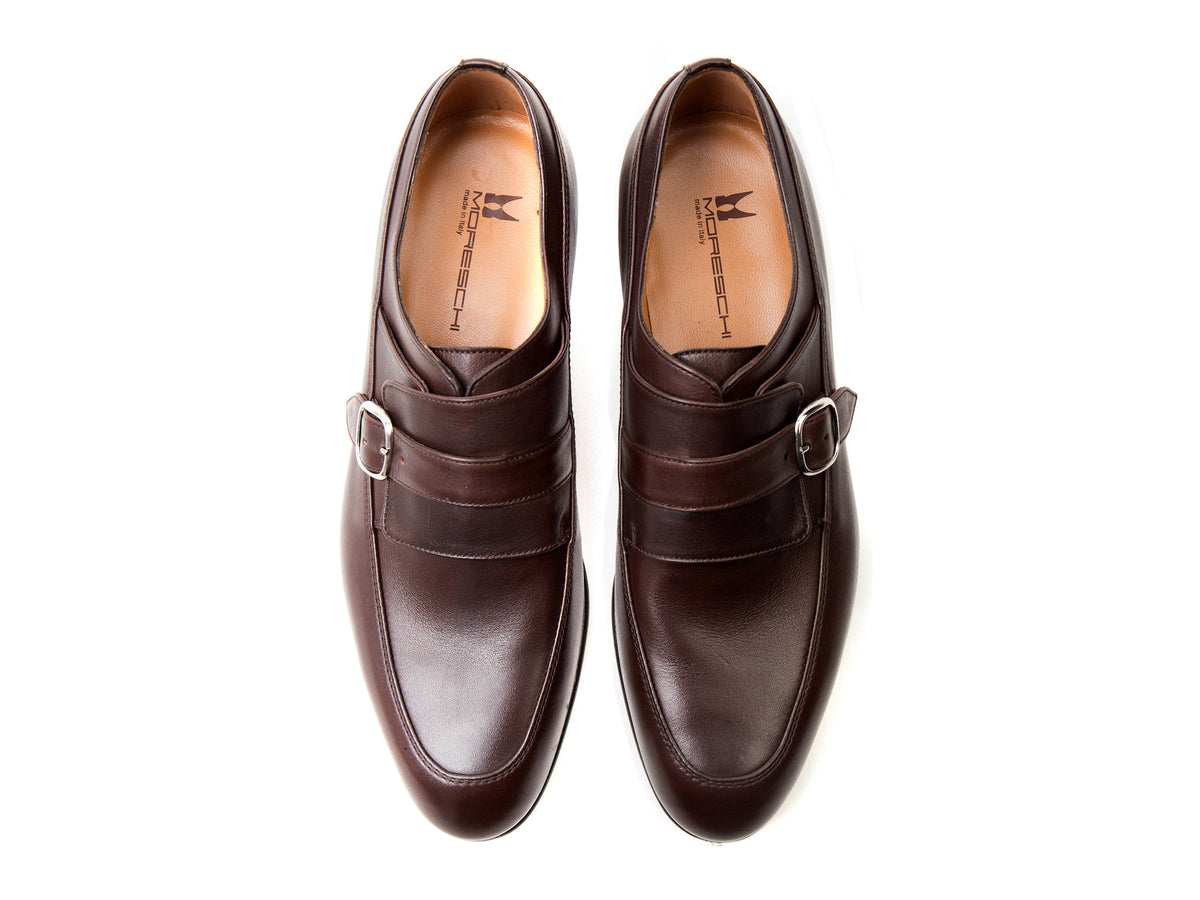 Pantofi Monk single strap maro