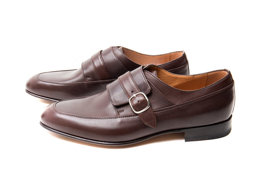 Pantofi Monk single strap maro