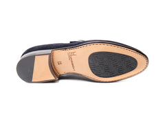 Pantofi Monk Single Strap suede bleumarin